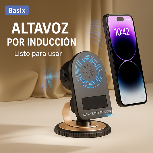 Altavoz por inducción para celular SonicMag amplificador de sonido para smartphone sin bluetooth